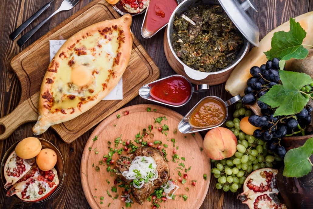Georgian dishes in Batumi near Rock Hotel First Line