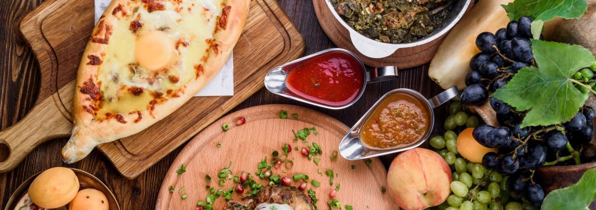 Georgian dishes in Batumi near Rock Hotel First Line