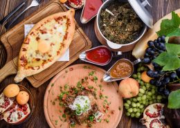 Georgian dishes in Batumi near Rock Hotel First Line