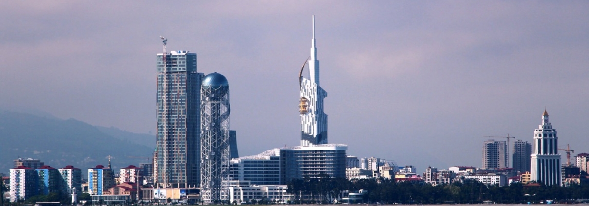 New Boulevard area in Batumi where there is Rock Hotel First Line
