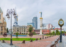 Unusual monuments on New Boulevard in Batumi, where you can also find our hotel - Rock Hotel First Line